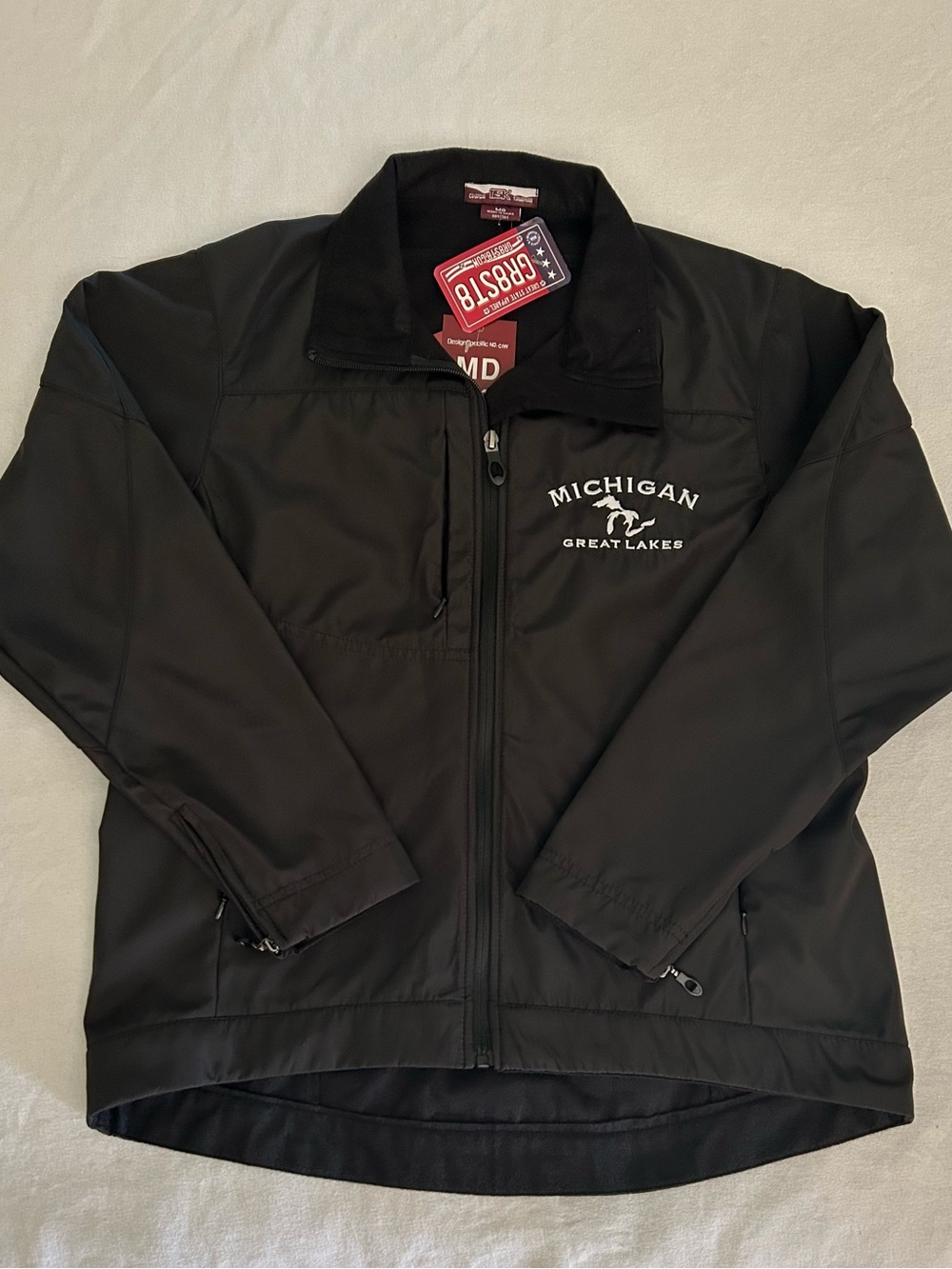Michigan Great Lakes women's Softshell Jacket zipper pockets size medium